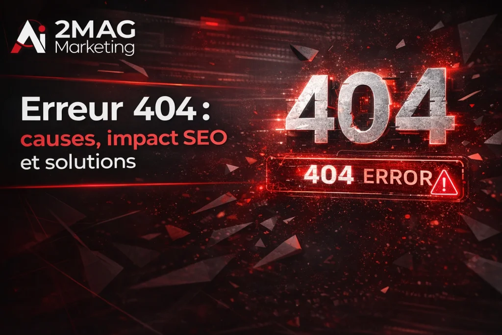 Erreur 404 : causes, impact SEO et solutions - 2MAG